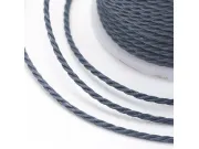 Rola snur nylon impletit grosime 1mm gri inchis (11m)