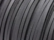 Snur suede imitatie piele latime 3mm negru (5metri)