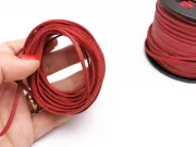 Snur suede imitatie piele latime 3mm rosu (5metri)