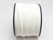 Snur suede imitatie piele latime 3mm alb (5metri)