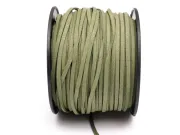 Snur suede imitatie piele intoarsa latime 3mm verde kaki (5metri)