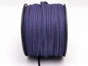 Snur suede imitatie piele intoarsa latime 3mm indigo (5metri)