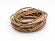 Snur suede imitatie piele intoarsa latime 3mm bej (5metri)