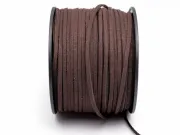 Snur suede imitatie piele intoarsa latime 3mm maro (5metri)