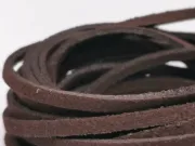 Snur suede imitatie piele intoarsa latime 3mm maro (5metri)