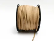 Snur suede imitatie piele intoarsa latime 3mm bej (5metri)