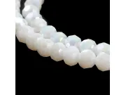 Margele cristal rotund fatetat 4mm alb opac AB (sirag)