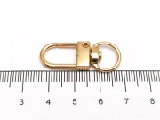 Inchizatoare carabina cu inel rotativ 33x13x5.5mm auriu