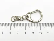 Inchizatoare carabina cu inel rotativ 45mm argintiu inchis