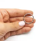 Inel breloc otel inoxidabil fata lant 25x3mm