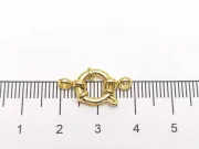Inchizatoare otel inoxidabil rotunda 12x10mm placat cu aur 18K