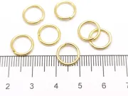 Zale otel inoxidabil auriu 10mm, grosime 1.2mm (10buc)