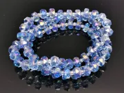 Margele cristal rondel fatetat 8x5mm albastru AB (sirag)