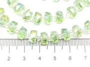 Margele cristal rondel fatetat 8x5mm verde AB (sirag)