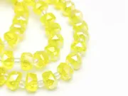 Margele cristal rondel fatetat 8x5mm galben AB (sirag)