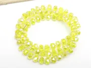 Margele cristal rondel fatetat 8x5mm galben AB (sirag)