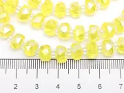 Margele cristal rondel fatetat 8x5mm galben AB (sirag)
