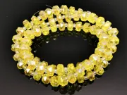 Margele cristal rondel fatetat 8x5mm galben AB (sirag)