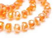 Margele cristal rondel fatetat 8x5mm portocaliu AB (sirag)