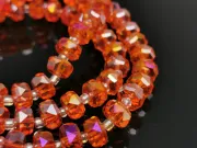 Margele cristal rondel fatetat 8x5mm portocaliu AB (sirag)