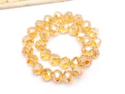 Margele cristal rondel fatetat 10x8mm auriu roscat lustered (sirag)