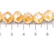 Margele cristal rondel fatetat 10x8mm auriu roscat lustered (sirag)