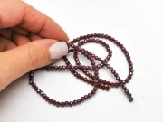 Margele cristal rotund fatetat 3~3.5mm burgundy opac lustered (sirag)