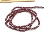 Margele cristal rotund fatetat 3~3.5mm burgundy opac lustered (sirag)