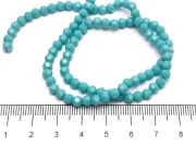 Margele cristal rotund fatetat 4mm turcoaz opac (sirag)
