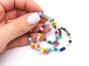 Margele cristal rotund fatetat 4mm multicolor opac (sirag)
