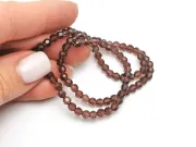 Margele cristal rotund fatetat 4mm mov visiniu (sirag)