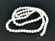 Margele cristal rotund fatetat 4mm alb opac lustered (sirag)