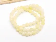 Sirag jad sfere 6mm galben pastel