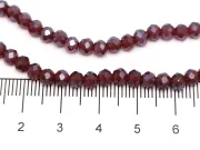 Margele cristal rondel fatetat 4x3mm burgundy luster (sirag)