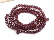 Margele cristal rondel fatetat 4x3mm burgundy luster (sirag)