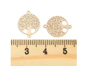 Link filigran copacul vietii auriu 15x12mm