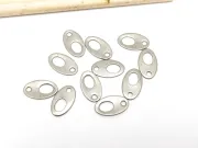 Terminatie lant otel inoxidabil 12x7x0.8mm (1buc)