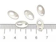 Terminatie lant otel inoxidabil 12x7x0.8mm (1buc)