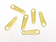 Terminatie lant otel inoxidabil 304 auriu 10x3x0.6mm (1buc)