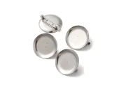 Baza pentru brosa otel inoxidabil 25x8mm platou 24.5mm