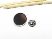 Baza rever/brosa otel inoxidabil cu pin si fluturas, platou 16mm