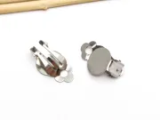 Tortite cercei otel inoxidabil 304 cu clips si platou 12mm (2buc)