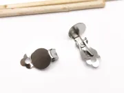 Tortite cercei otel inoxidabil 304 cu clips si platou 12mm (2buc)