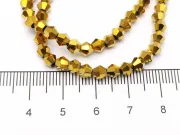 Margele cristal biconic electroplacat 4mm auriu (sirag)