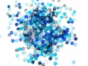 Margele cristal biconic 4mm mix albastru (250buc)