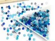 Margele cristal biconic 4mm mix albastru (250buc)