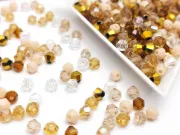 Margele cristal biconic 4mm mix auriu (250buc)