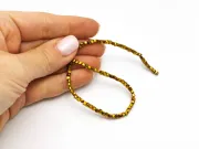 Sirag cristal cub fatetat 2.5mm auriu