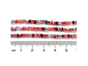Margele cristal cub 2.5mm mix rosu (sirag)