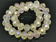 Margele cristal rondel fatetat 10x8mm galben pal AB (sirag)